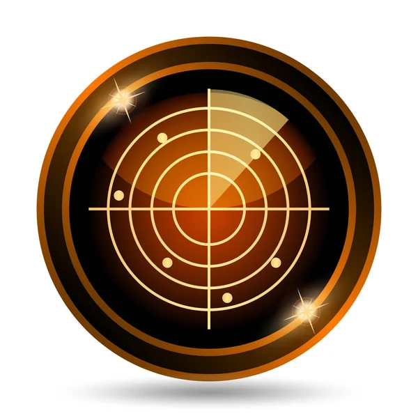 Radar simgesi. Beyaz arka plan üzerinde Internet düğmesi