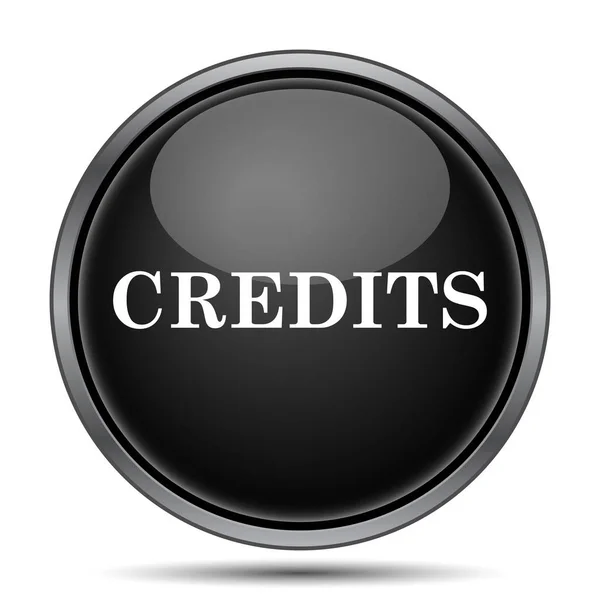 Credits Icon Internet Button White Background — Stock Photo, Image