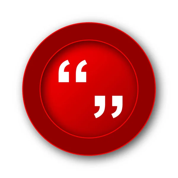 Quotation marks icon. Internet button on white background.