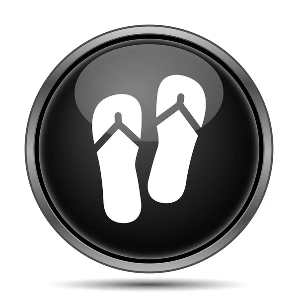 拖鞋图标 白色背景上的互联网按钮 — 图库照片