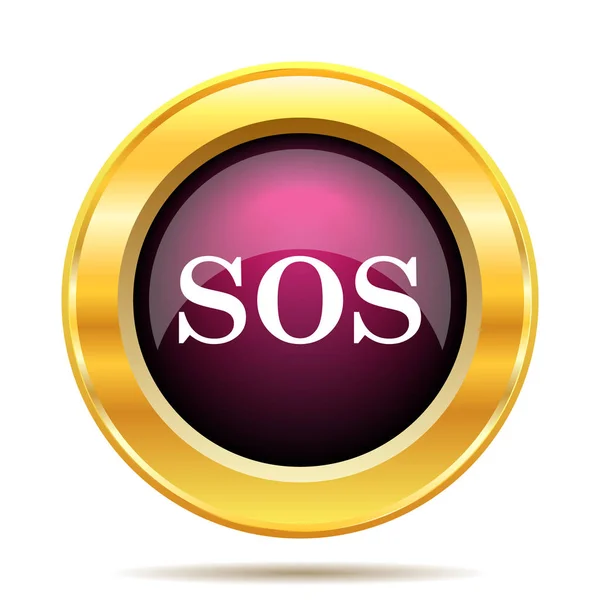 Sos Icon Internet Button White Background — Stock Photo, Image