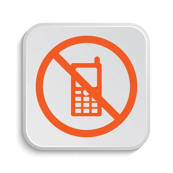 Мобільний Телефон Обмежені Значок Інтернет Кнопки Білому Тлі — стокове фото