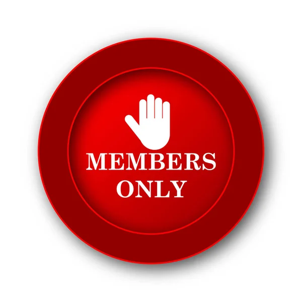 Members Only Icon Internet Button White Background — Stock Photo, Image