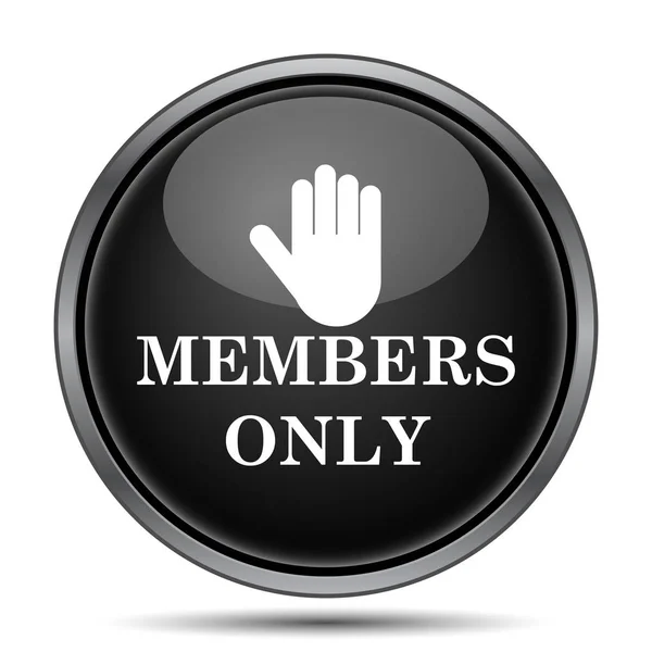 Members Only Icon Internet Button White Background — Stock Photo, Image