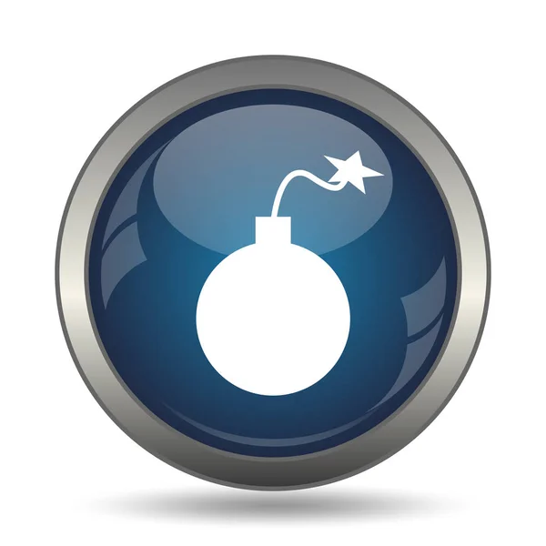 Bomb Icon Internet Button White Background — Stock Photo, Image