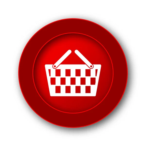 Shopping Basket Icon Internet Button White Background — Stock Photo, Image