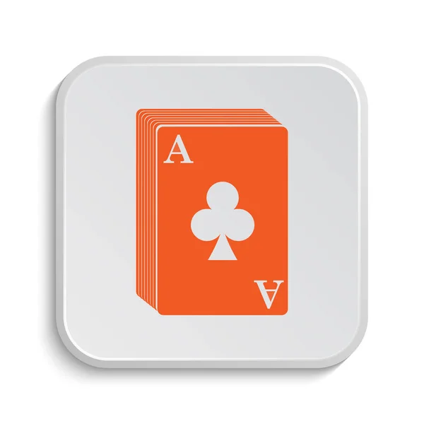 Deck Cards Icon Internet Button White Background — Stock Photo, Image