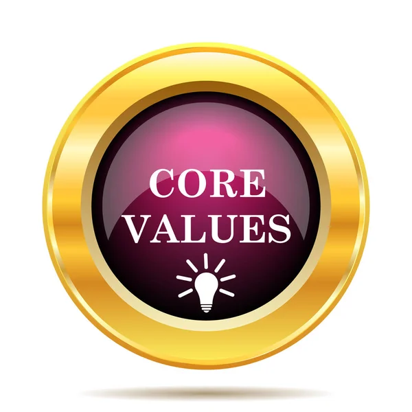 Core values icon. Internet button on white background