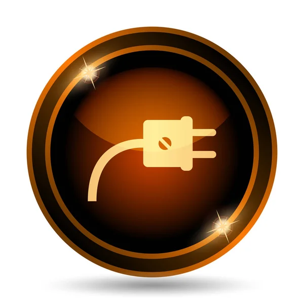 Plug Icon Internet Button White Background — Stock Photo, Image