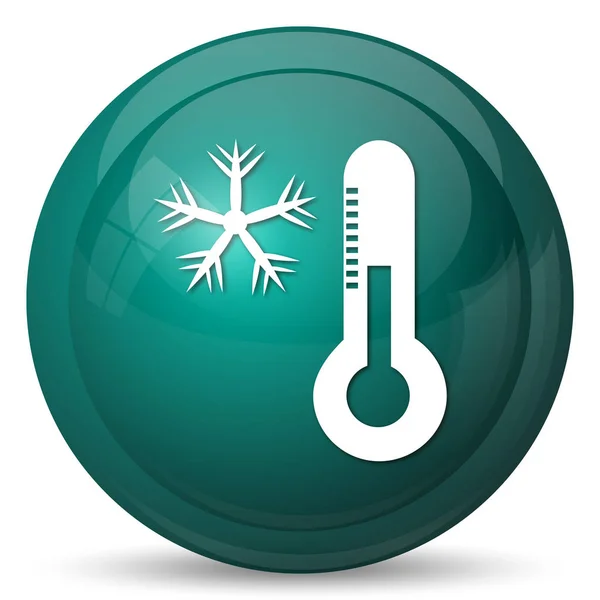 Schneeflocke mit Thermometer-Symbol — Stockfoto