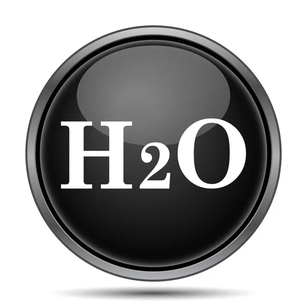 Ícone H2O Botão Internet Fundo Branco — Fotografia de Stock
