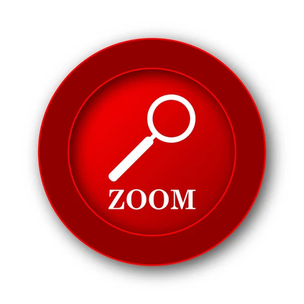 Zooma Med Lupp Ikon Internet Knappen Vit Bakgrund — Stockfoto