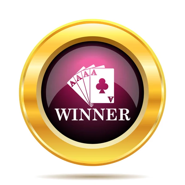 Ikona winner Poker — Zdjęcie stockowe