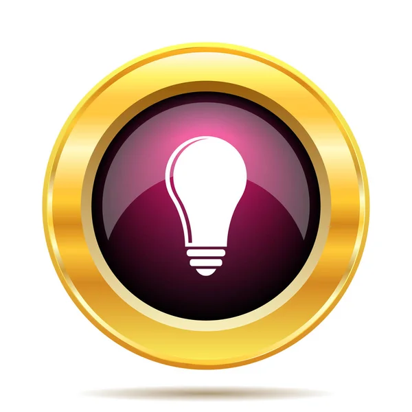 Light Bulb Idea Icon Internet Button White Background — Stock Photo, Image