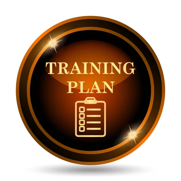 Training plan icon. Internet button on white background