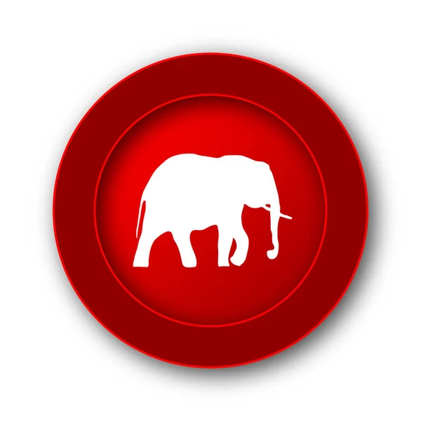 Elephant Icon Internet Button White Background — Stock Photo, Image