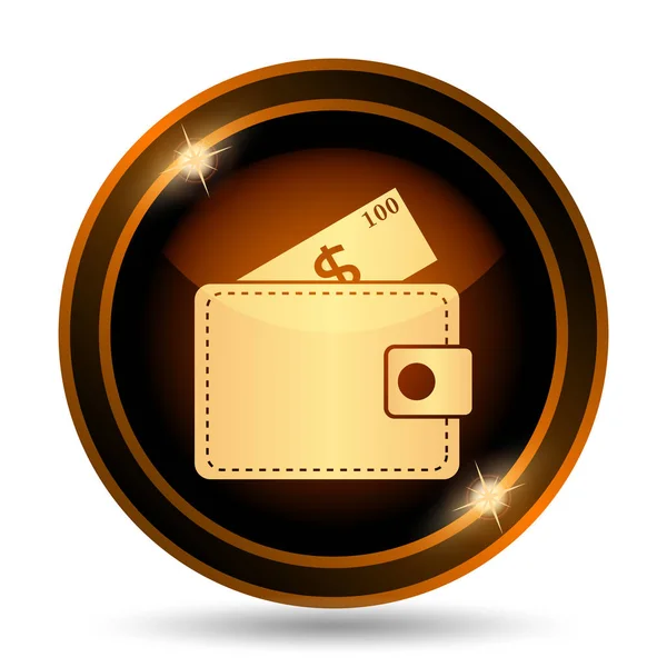 Wallet Icon Internet Button White Background — Stock Photo, Image
