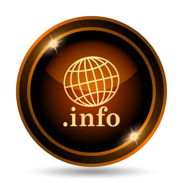 Ikona Informace Internet Tlačítko Bílém Pozadí — Stock fotografie
