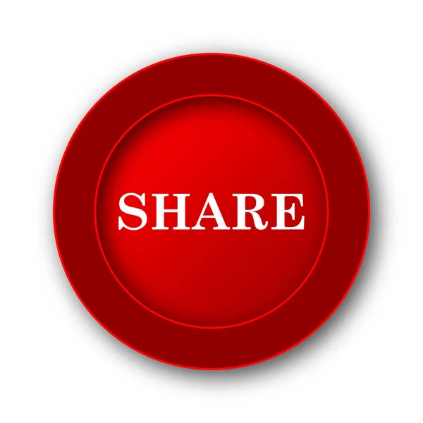 Ikonu Pro Sdílení Internet Tlačítko Bílém Pozadí — Stock fotografie