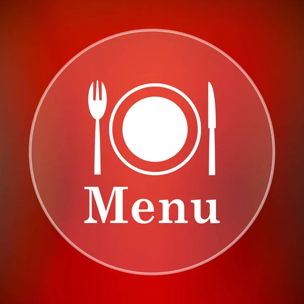 Icona Del Menu Pulsante Internet Sfondo Rosso — Foto Stock