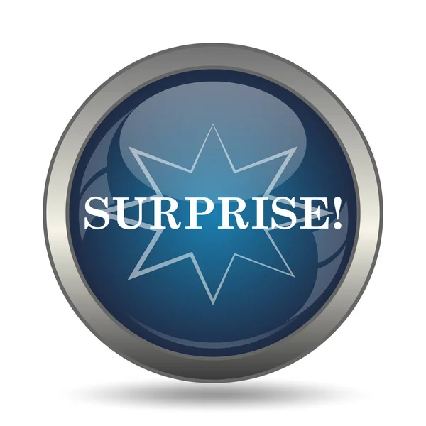 Surprise icon. Internet button on white background
