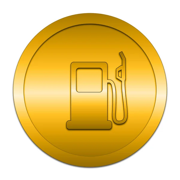 Gas Pump Icon Internet Button White Background — Stock Photo, Image