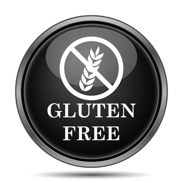 Gluten Vrije Icon Internet Knop Witte Achtergrond — Stockfoto