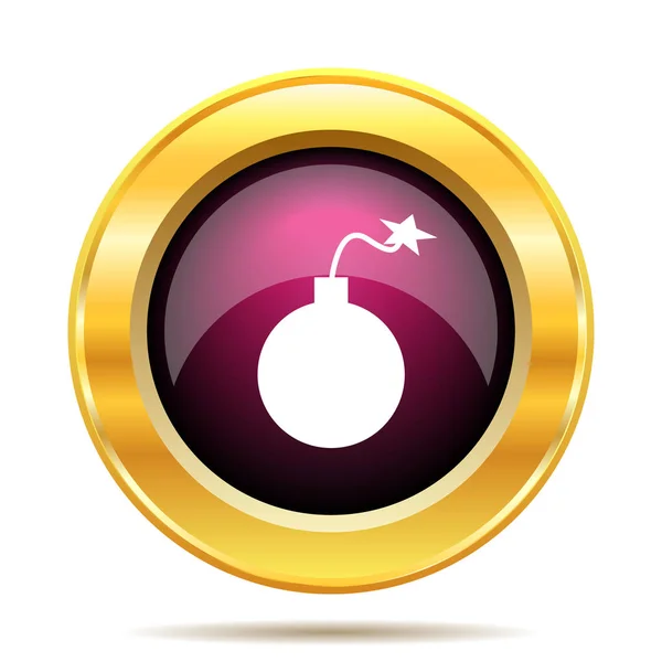 Bomb Icon Internet Button White Background — Stock Photo, Image