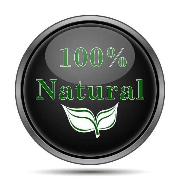 100 Prozent Natürliches Symbol Internet Taste Auf Weißem Hintergrund — Stockfoto