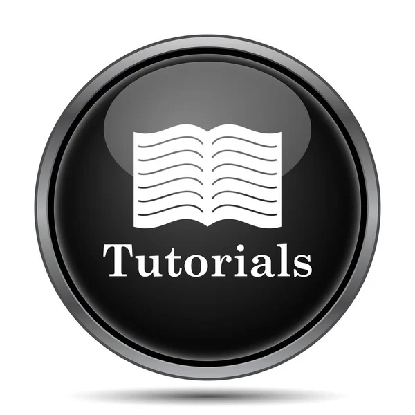 Tutorials Ikonen Internet Knappen Vit Bakgrund — Stockfoto