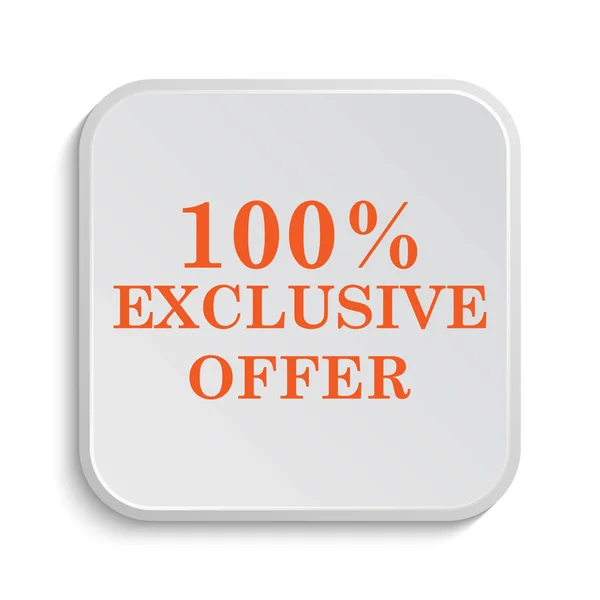 100 Exclusive Offer Icon Internet Button White Background — Stock Photo, Image