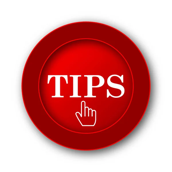 Tips Icon Internet Button White Background — Stock Photo, Image