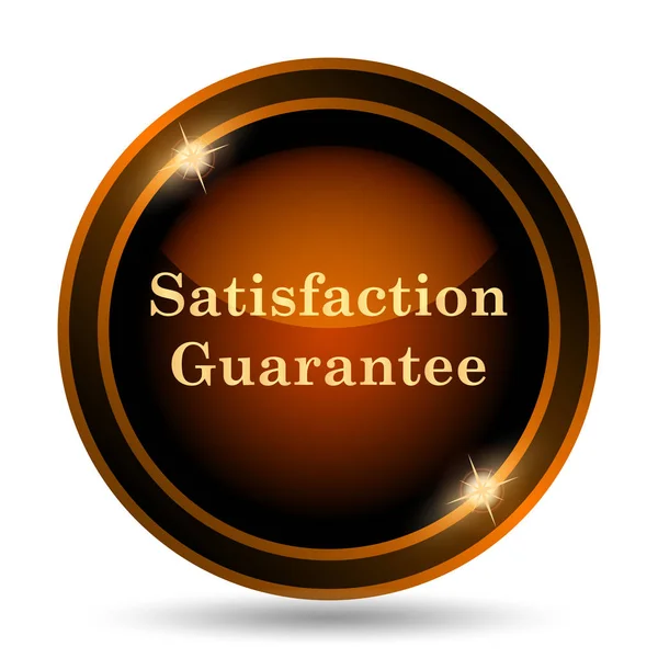 Satisfaction guarantee icon. Internet button on white background