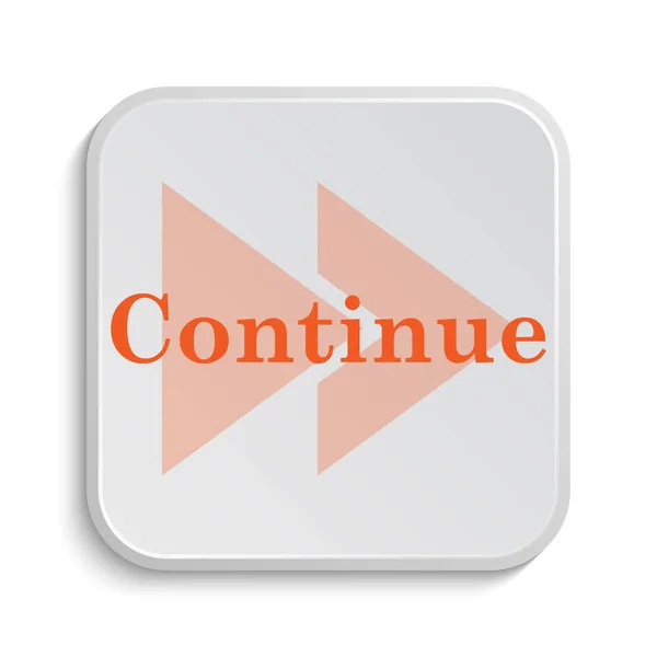 Continue Icon Internet Button White Background — Stock Photo, Image