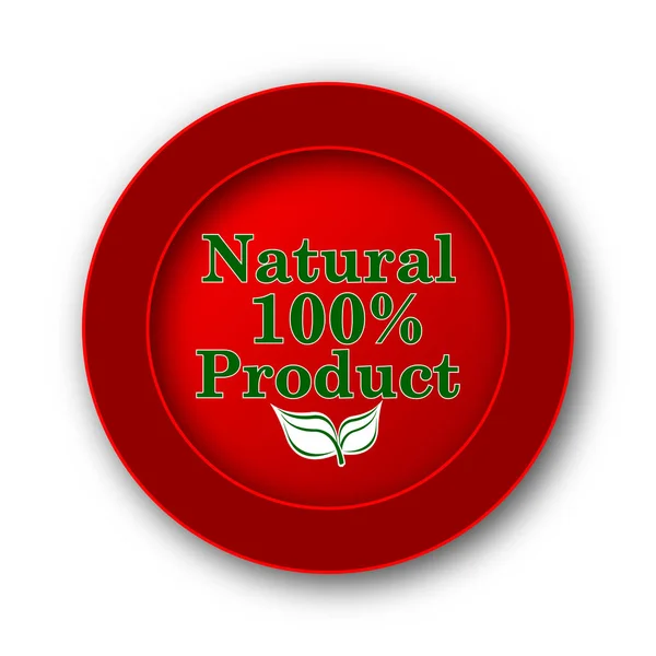 100 Percent Natural Product Icon Internet Button White Background — Stock Photo, Image