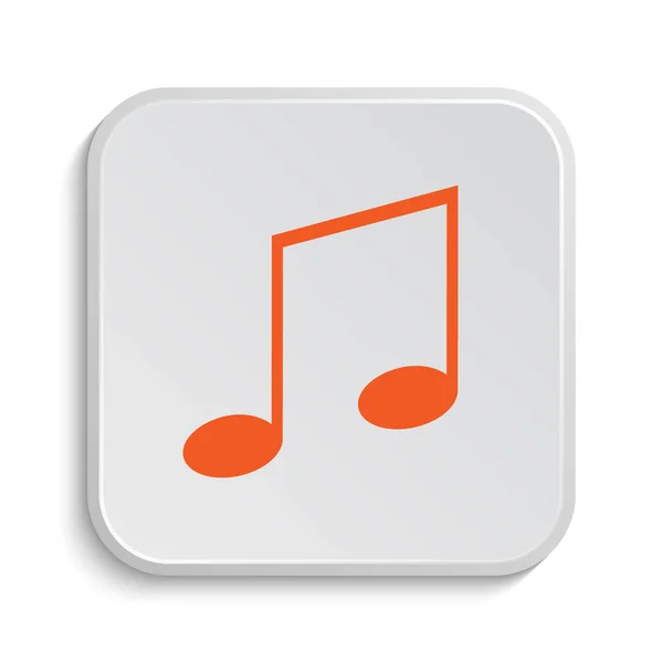 Music Icon Internet Button White Background — Stock Photo, Image