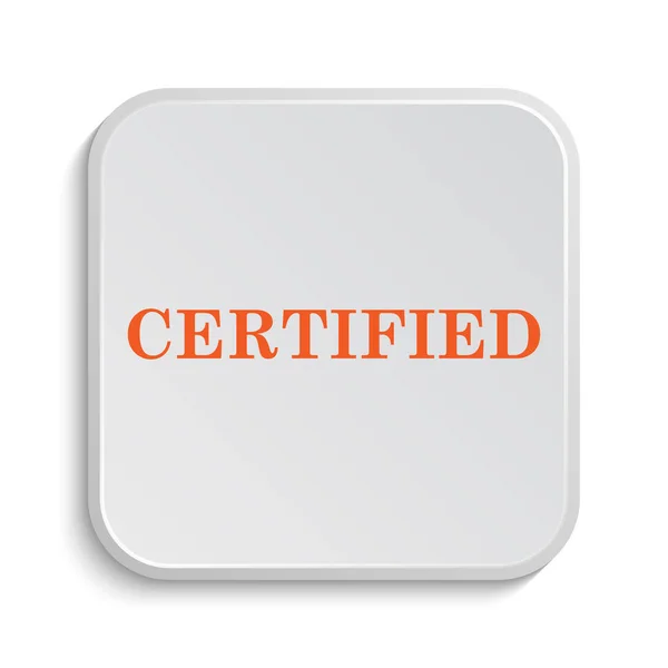 Certified Icon Internet Button White Background — Stock Photo, Image