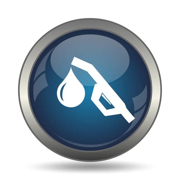 Benzinpumpe Zapfpistole Symbol Internet Taste Auf Weißem Hintergrund — Stockfoto