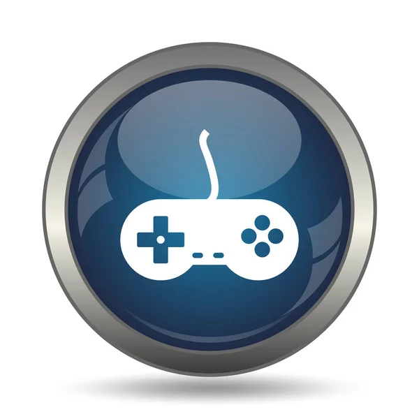 Icona Del Gamepad Pulsante Internet Sfondo Bianco — Foto Stock