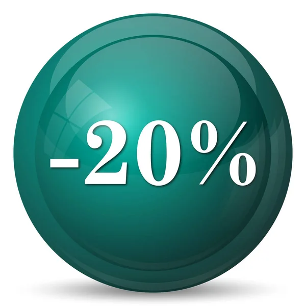 20 percentenkorting pictogram — Stockfoto