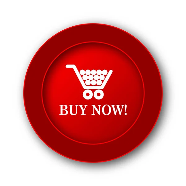 Buy now shopping cart icon. Internet button on white background.