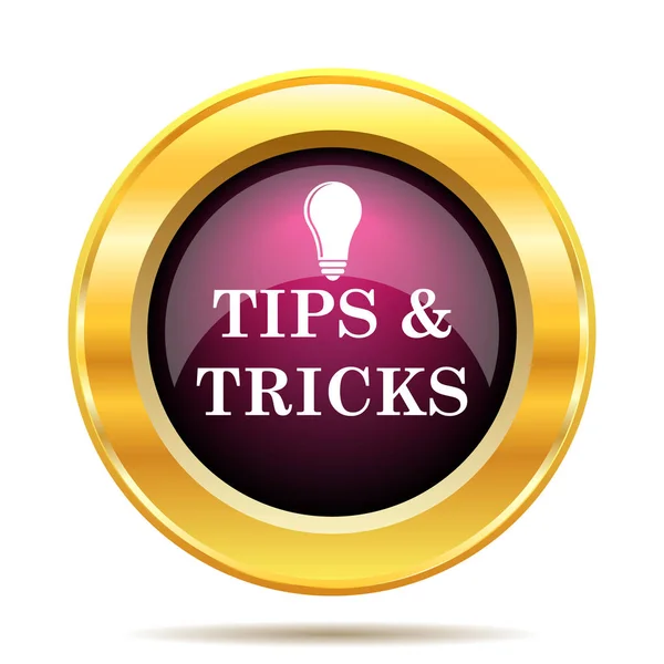 Tips Tricks Icon Internet Button White Background — Stock Photo, Image
