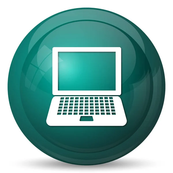 Laptop Ikonra Internet Gomb Fehér Háttér — Stock Fotó