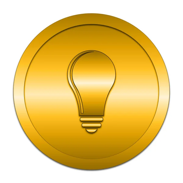 Light Bulb Idea Icon Internet Button White Background — Stock Photo, Image