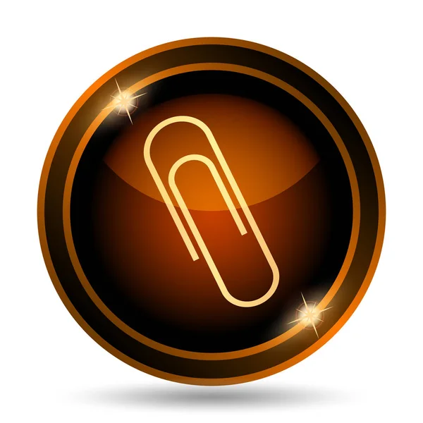 Paperclip Icon Internet Button White Background — Stock Photo, Image