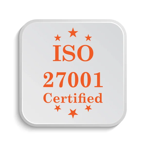 Icône Iso 27001 Bouton Internet Sur Fond Blanc — Photo