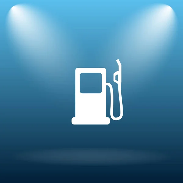 Gas Pump Icon Internet Button Blue Background — Stock Photo, Image