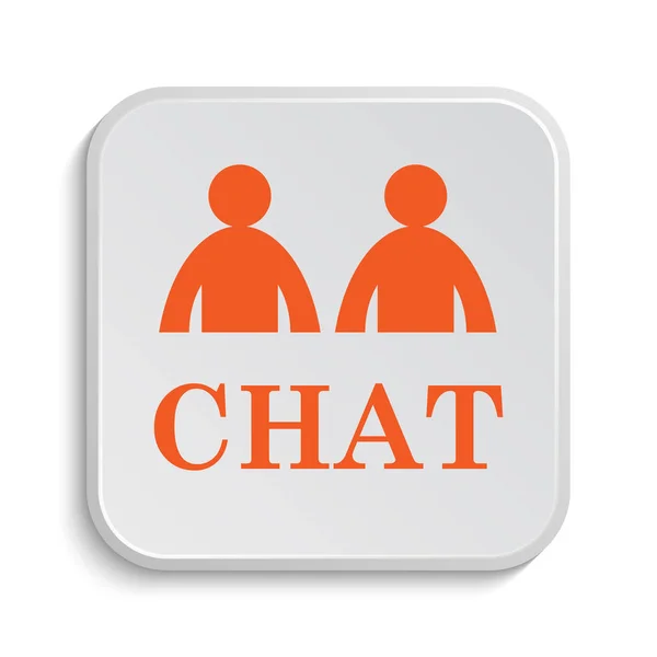 Icona Chat Pulsante Internet Sfondo Bianco — Foto Stock