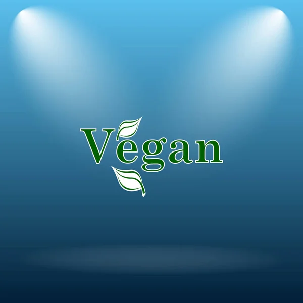 Vegan Icon Internet Button Blue Background — Stock Photo, Image