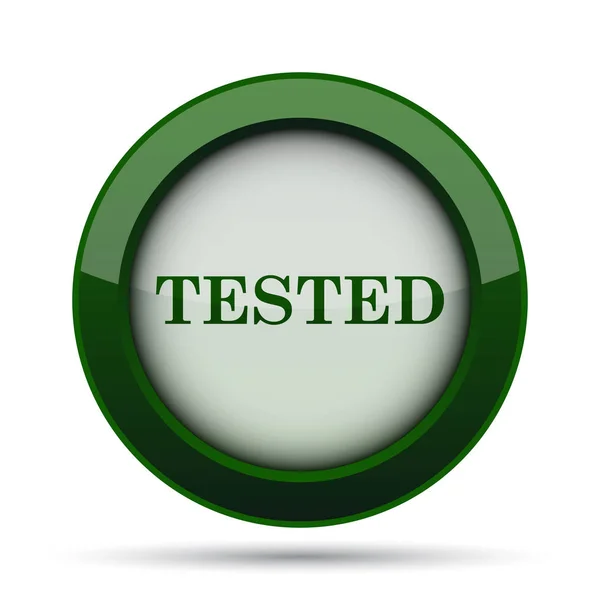 Tested Icon Internet Button White Background — Stock Photo, Image